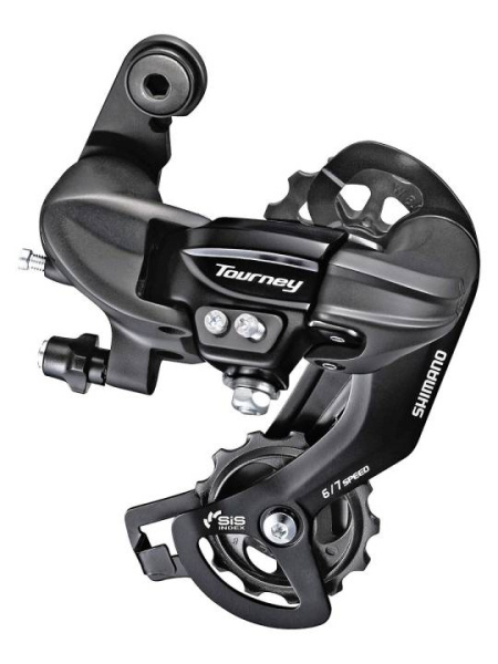 Переключатель задний Shimano (Шимано) Tourney TY300, 6/7ск. крепление на петух ARDTY300D